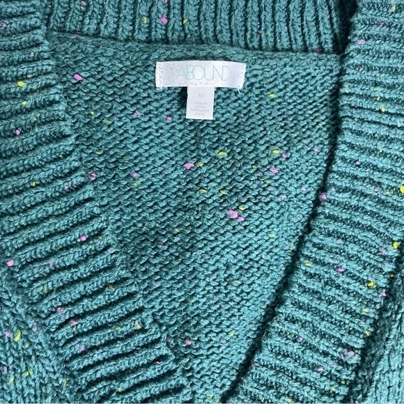 Women’s Abound Green Speckled Pullover Sweater Size Medium! - Picture 6 of 8